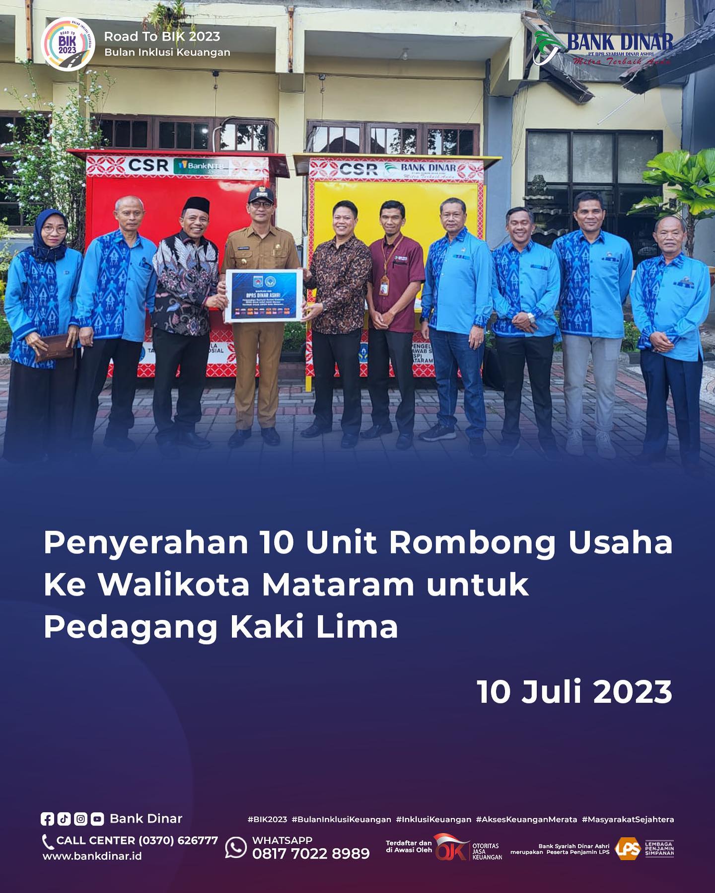 PENYERAHAN 10 UNIT ROMBONG USAHA